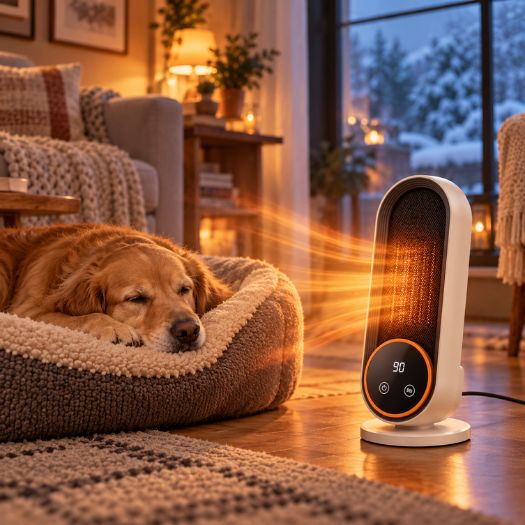 HeatOmi warming a shared room with a pet